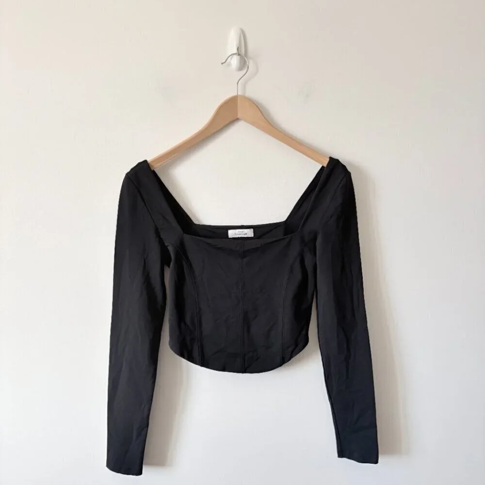 Aritzia Babaton Contour Reframe Bustier Black Size Medium